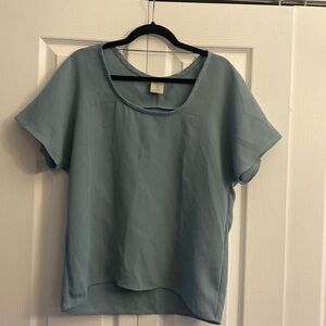 In Good Company rustic blue career blouse structured size M